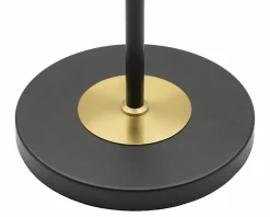 Lampade Da Terra > Dmora Lampada da terra Marouflage, 35x35 h153 cm, Nero e Oro Oro, Nero