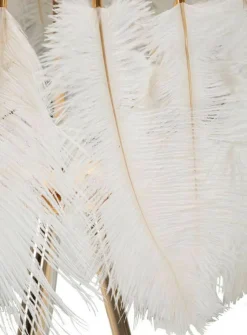 Lampada da terra Millefleur, 46x46 h147 cm, Bianco e Oro