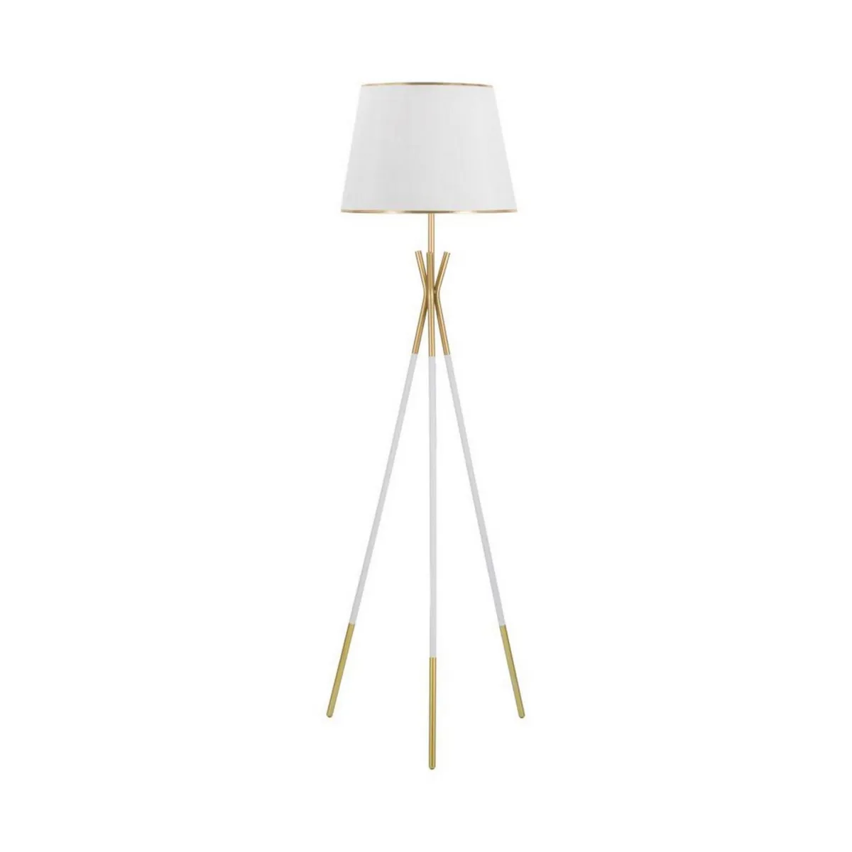Lampade Da Terra > Dmora Lampada da terra Murales, 61x61 h154 cm, Bianco e Oro Oro, Bianco