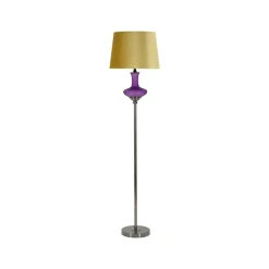 Lampada da terra Pepoli, 40x40 h167 cm, Viola e Giallo
