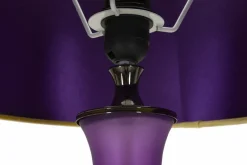 Lampada da terra Pepoli, 40x40 h167 cm, Viola e Giallo