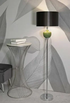 Lampade Da Terra > Dmora Lampada da terra Stiviere, 40x40 h160 cm, Verde e Grigio Nero, Verde