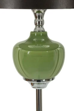 Lampade Da Terra > Dmora Lampada da terra Stiviere, 40x40 h160 cm, Verde e Grigio Nero, Verde