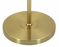 Lampade Da Terra > Dmora Lampada da terra Telero, 40x40 h151 cm, Bianco e Oro Oro, Bianco