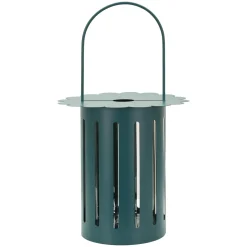 Lanterna Verde Ottanio Finitura Effetto Satinato Materiale Struttura in Vetro, Sfumatura Colore Struttura Ottanio - Garaleha