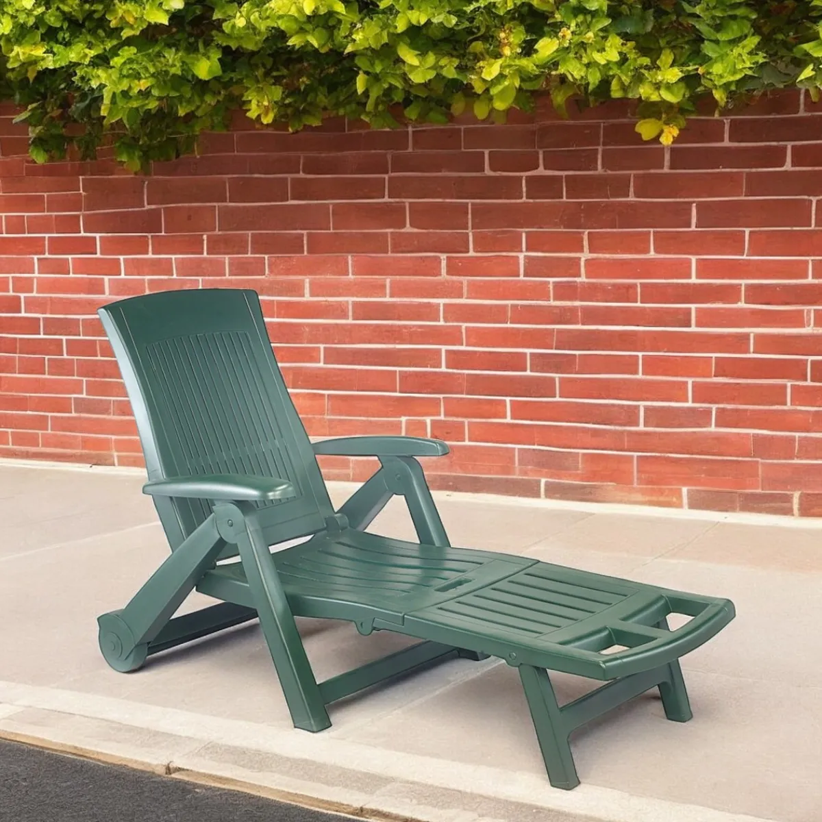 Outdoor > Dmora Lettino prendisole Adam, Cm 195x72h101, Verde