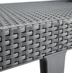 Sdraio > Dmora Lettino prendisole Glace, 188x58 h29 cm, Antracite Nero Antracite