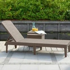 Lettino prendisole Glace, 188x58 h29 cm, Tortora
