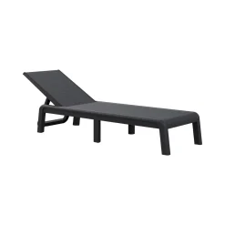 Lettino prendisole schienale regolabile 187x58cm antracite - Shawinigan