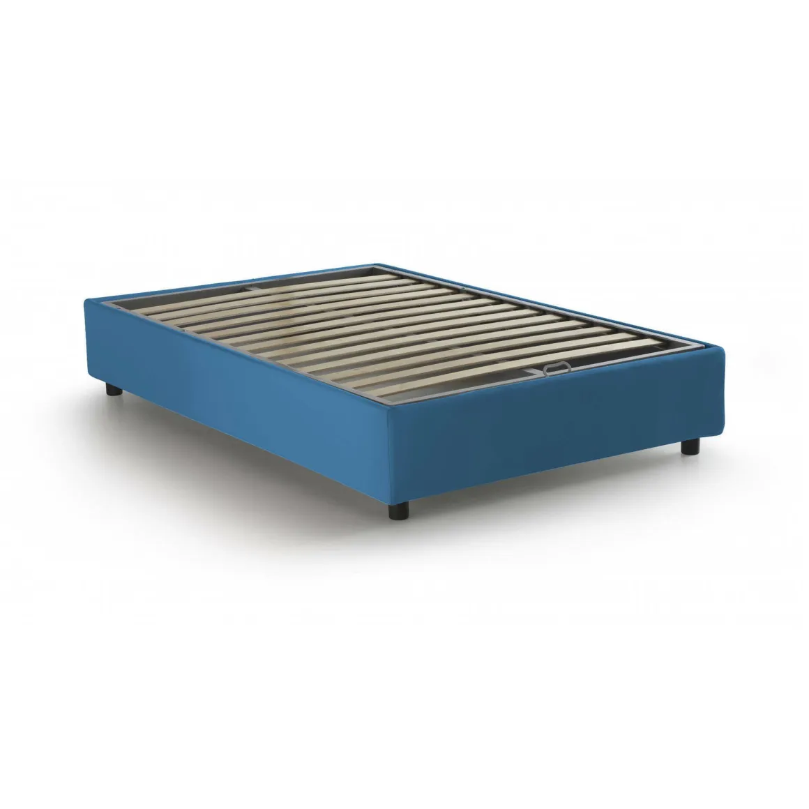 Letti Contenitore|Letti Alla Francese > Dmora Letto alla francese contenitore 155x205cm - Arto Grigio