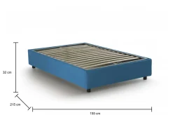 Letti Contenitore|Letti Alla Francese > Dmora Letto alla francese contenitore 155x205cm - Arto Grigio