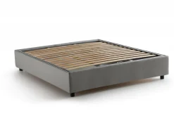 Letti Contenitore|Letti Alla Francese > Dmora Letto alla francese contenitore 155x205cm - Arto Grigio