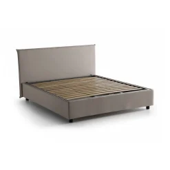 Letto alla francese contenitore tortora 155x205cm - Angelic