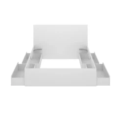 Letti Contenitore|Letti Alla Francese > Dmora Letto alla francese design 195x149cm - Casimir Bianco