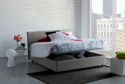 Letto alla francese design grigio 155x205cm - Angelic