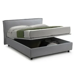Letti Contenitore|Letti Alla Francese > Dmora Letto Alla Francese Sfoderabile Contenitore, Dimensione Materasso 120x200 cm Made in Italy - Brosso Grigio