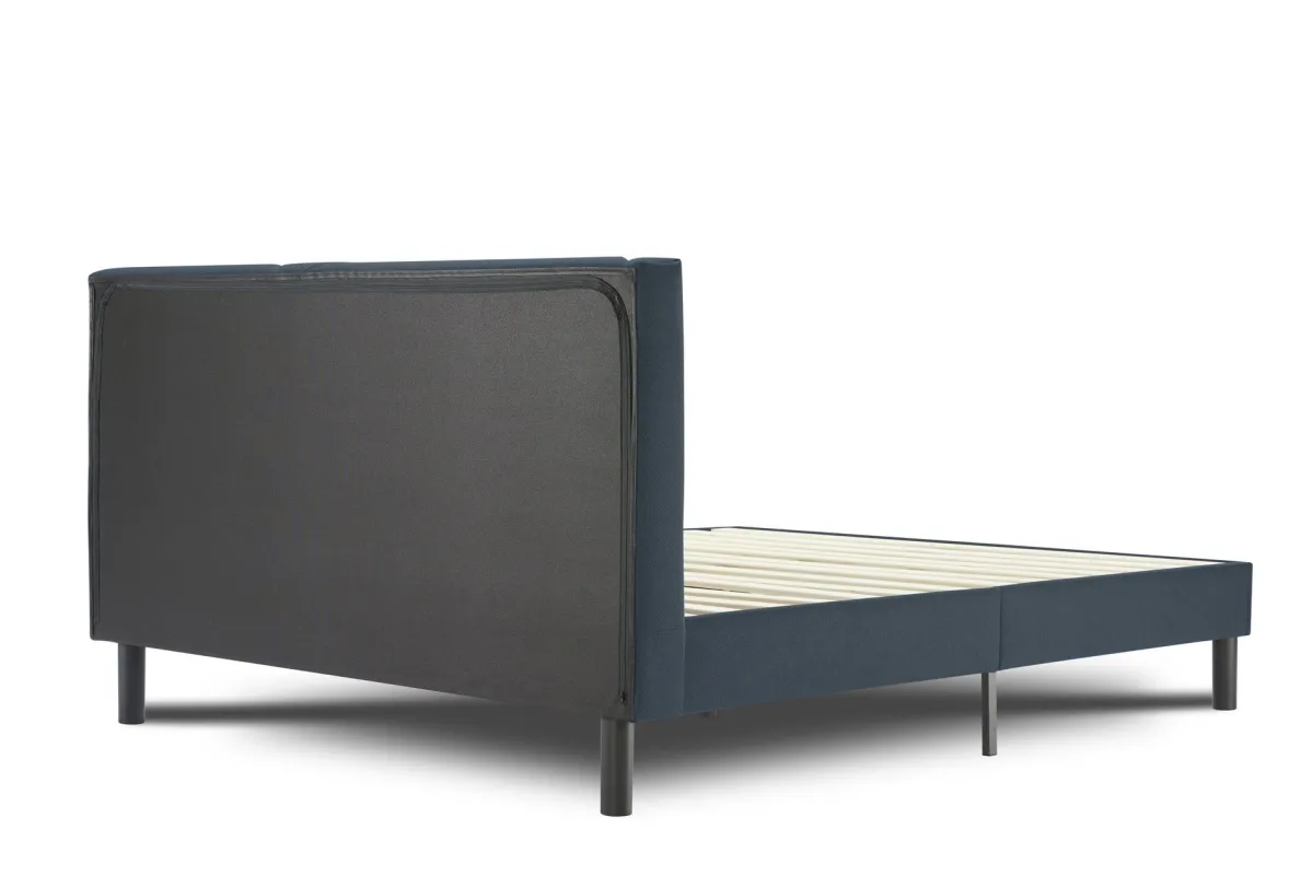 Letti Alla Francese > Dmora Letto alla francese Ikelos, 140x190 cm, Blu