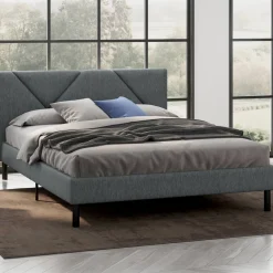 Letto alla francese Ikelos, 140x190 cm, Grigio