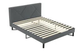 Letto alla francese Ikelos, 140x190 cm, Grigio