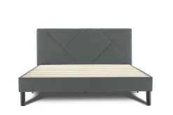 Letto alla francese Ikelos, 140x190 cm, Grigio
