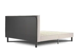 Letti Contenitore|Letti Alla Francese > Dmora Letto alla francese in legno 155x205cm - Alion Beige