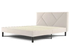 Letti Contenitore|Letti Alla Francese > Dmora Letto alla francese in legno 155x205cm - Alion Beige
