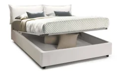 Letto alla francese in legno bianco 155x205cm - Arzillo
