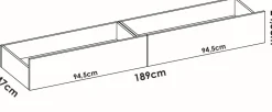 Letto alla francese in legno bianco 195x149cm - Orlene