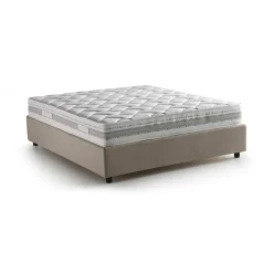 Letto alla francese in legno tortora 155x215cm - Alaksir