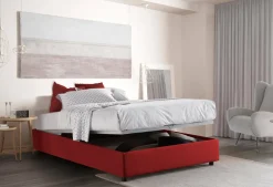 Letto alla francese materasso incluso rosso 155x205cm - Arto