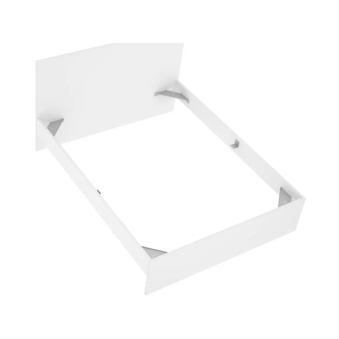 Letto alla francese moderno bianco 195x246cm - Ulika