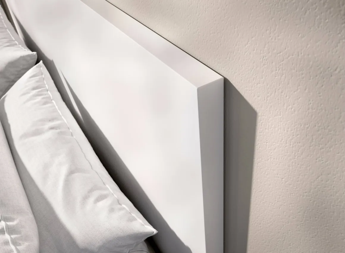 Letto alla francese moderno bianco 195x246cm - Ulika