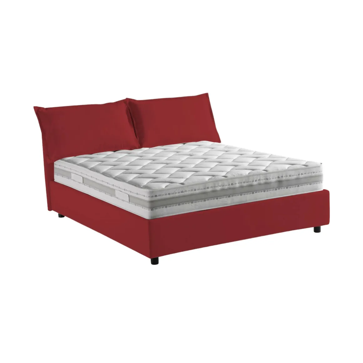 Letto alla francese sfoderabile rosso 155x205cm - Arden