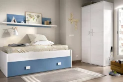 Cameretta|Camera Da Letto > Dmora Letto bambini 195x97cm bianco e blu - Aikiko Blu, Bianco