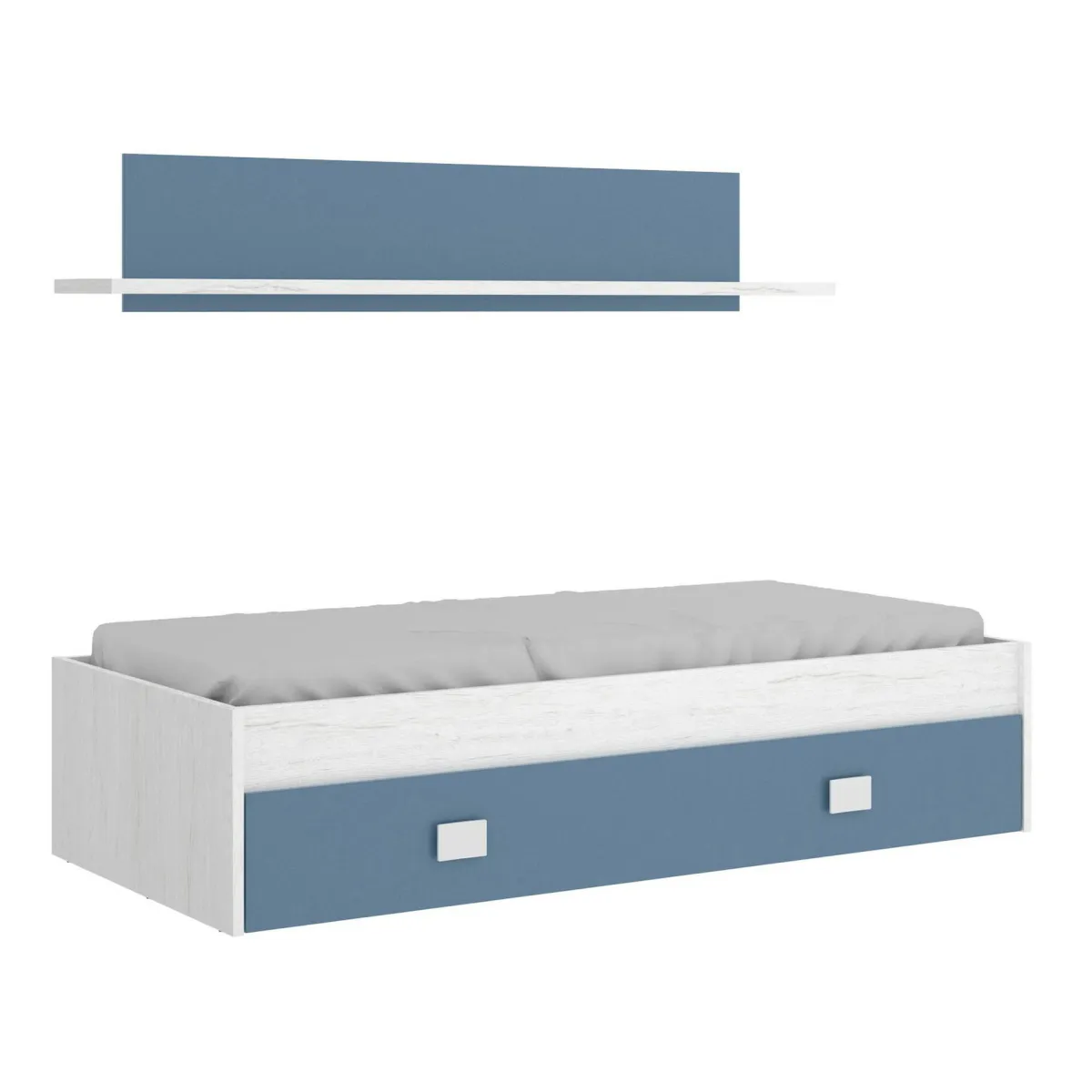 Cameretta|Camera Da Letto > Dmora Letto bambini 195x97cm bianco e blu - Aikiko Blu, Bianco