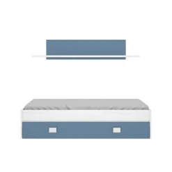 Cameretta|Camera Da Letto > Dmora Letto bambini 195x97cm bianco e blu - Aikiko Blu, Bianco