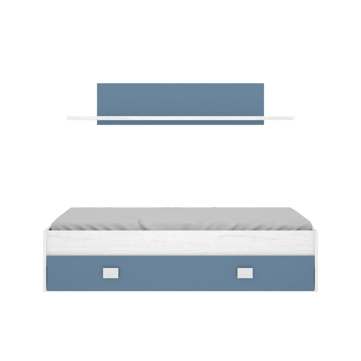 Cameretta|Camera Da Letto > Dmora Letto bambini 195x97cm bianco e blu - Aikiko Blu, Bianco