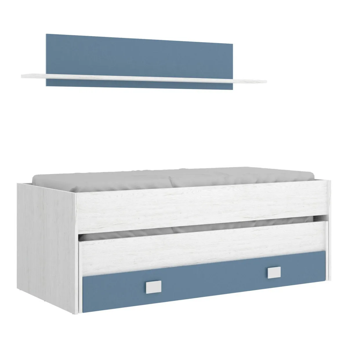 Cameretta|Camera Da Letto > Dmora Letto bambini 200x99cm bianco e blu - Arod Blu, Bianco