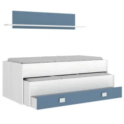 Cameretta|Camera Da Letto > Dmora Letto bambini 200x99cm bianco e blu - Arod Blu, Bianco