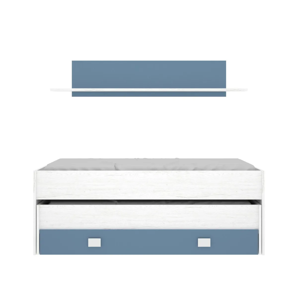 Cameretta|Camera Da Letto > Dmora Letto bambini 200x99cm bianco e blu - Arod Blu, Bianco