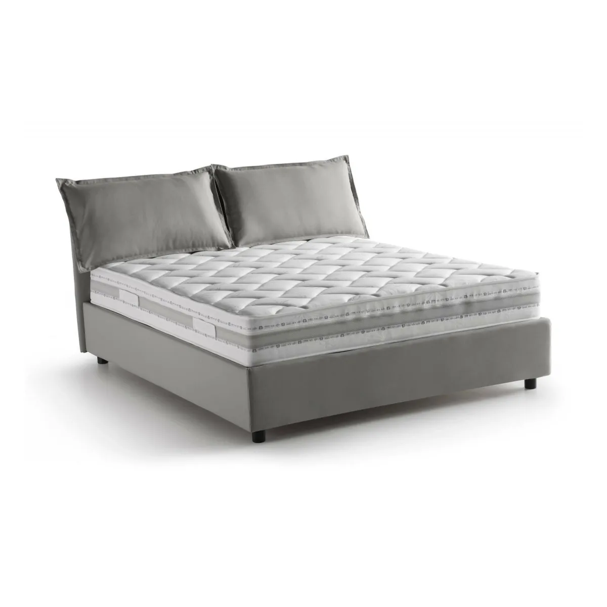 Letti Alla Francese|Camera Da Letto > Dmora Letto francese contenitore 155x205cm - Arden Grigio