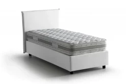 Letto francese imbottito bianco 155x205cm - Alion