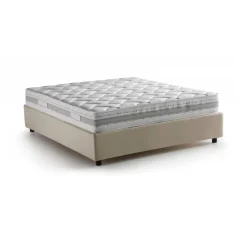 Letti Contenitore|Letti Alla Francese > Dmora Letto francese in legno 155x215cm - Annica Beige