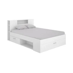 Letto francese in legno bianco 218x149cm - Conching