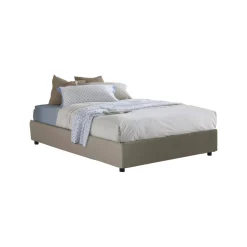 Letto francese in legno tortora 155x215cm - Osanna