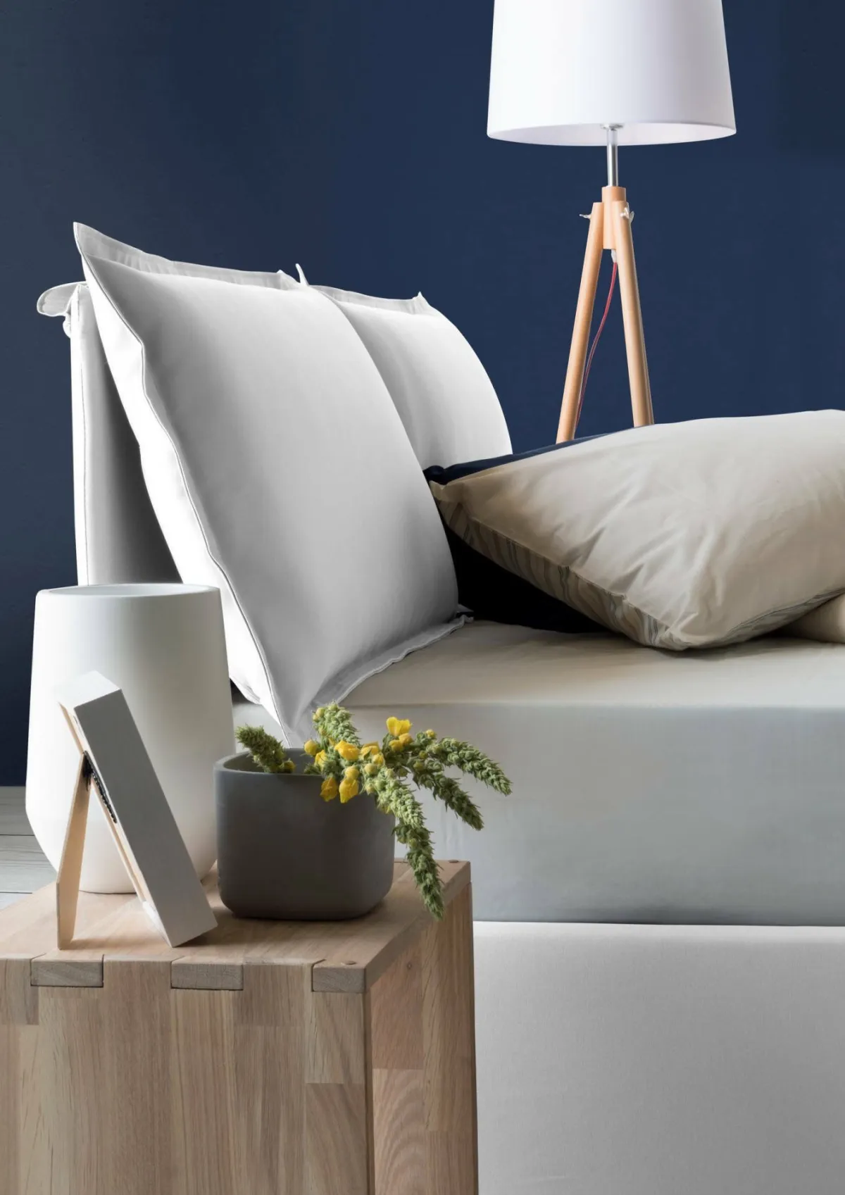 Letti Contenitore|Letti Alla Francese > Dmora Letto francese lavabile 155x215cm - Annica Bianco