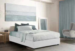 Letto francese minimal bianco 155x215cm - Arvic