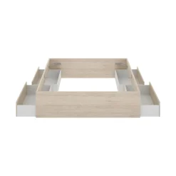 Letto francese moderno rovere 195x149cm - Orlene