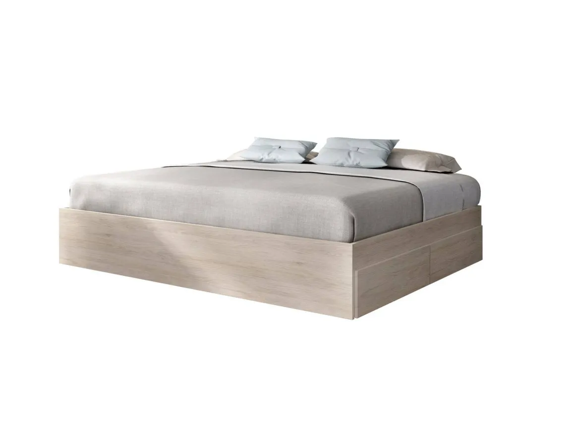 Letto francese moderno rovere 195x149cm - Orlene