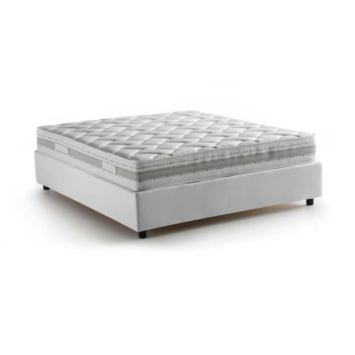 Letto francese sfoderabile bianco 155x215cm - Alaksir